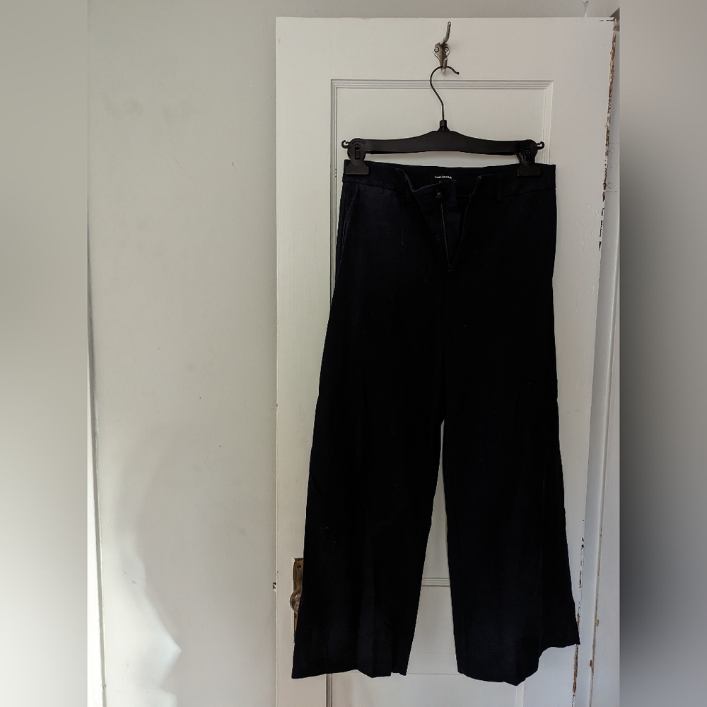 Navy Frank & Oak wide leg ankle pants in size 8
